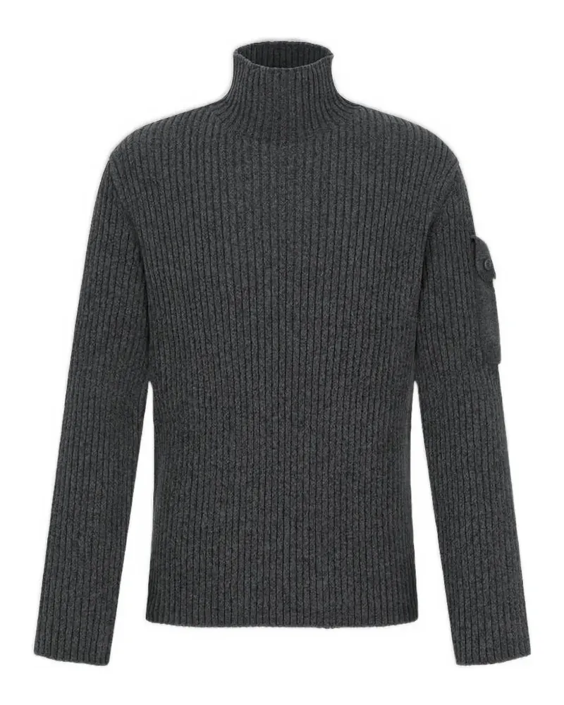 AMOMENTO ribbed velvet-knit sweater - Grau Grau