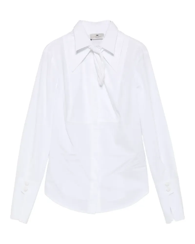 Elisabetta Franchi pussy-bow long-sleeve shirt - Weiß Weiß