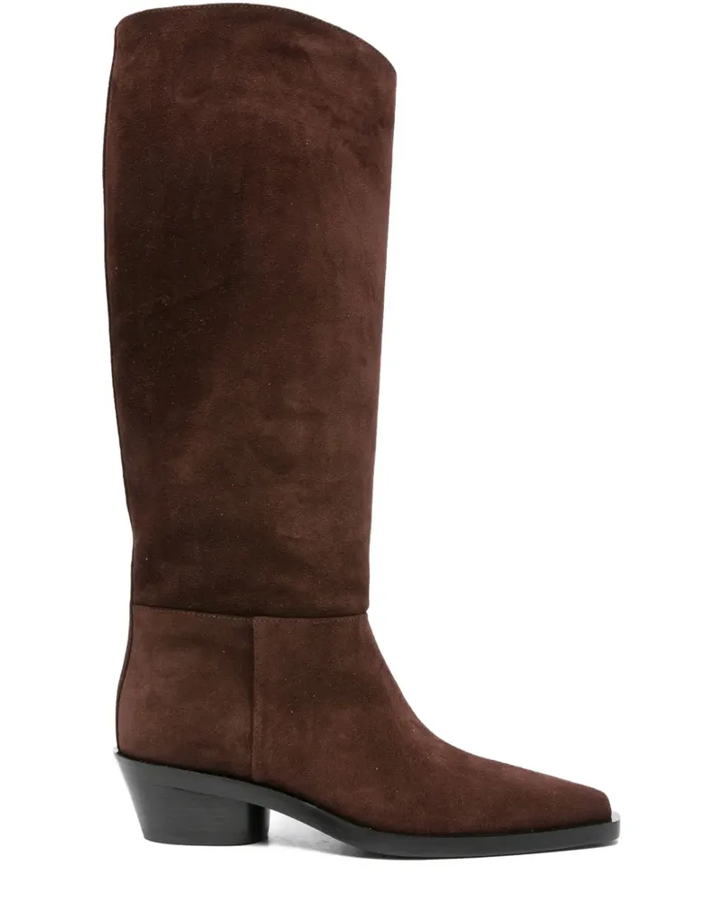 Proenza Schouler Kniehohe Wildlederstiefel 40mm - Braun Braun