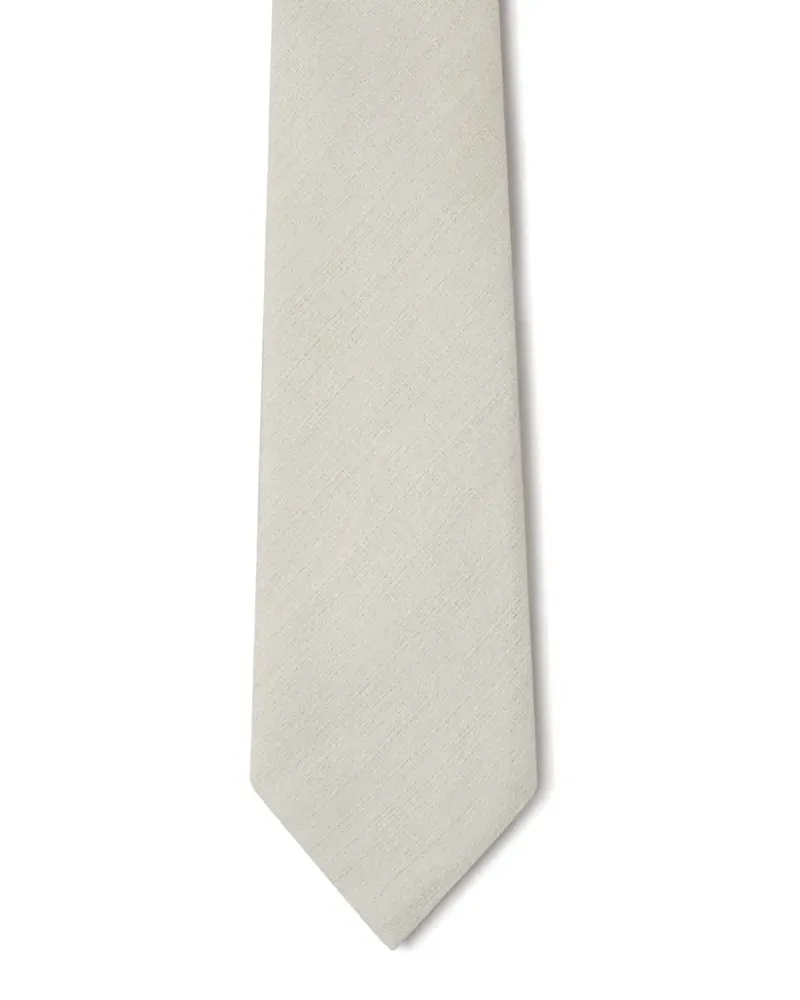 Ermenegildo Zegna Strukturierte Seidenkrawatte - Nude Nude