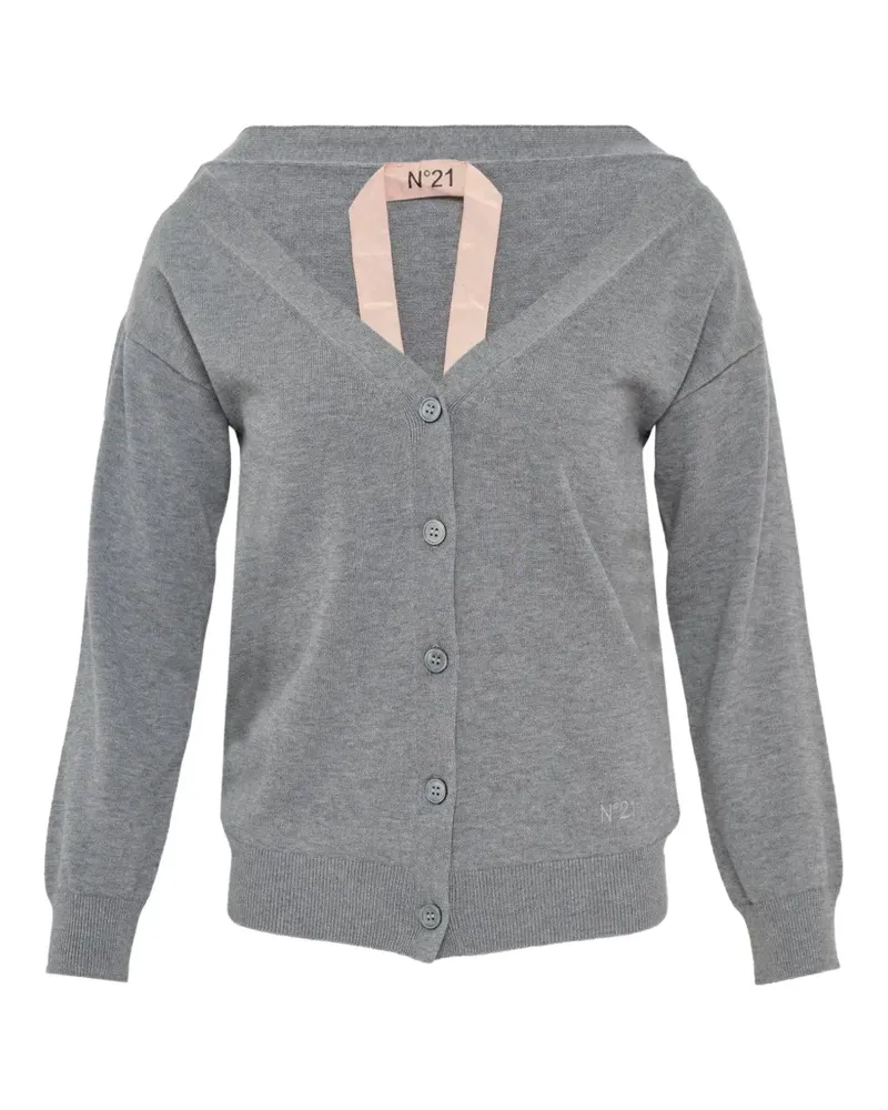 N° 21 Cardigan mit Knöpfen - Grau Grau