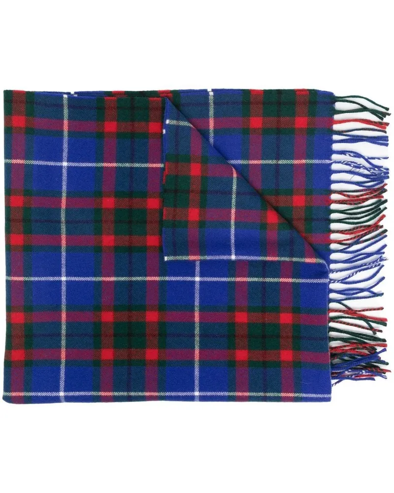 Marni Gestrickter Schal mit Karomuster - Blau Blau
