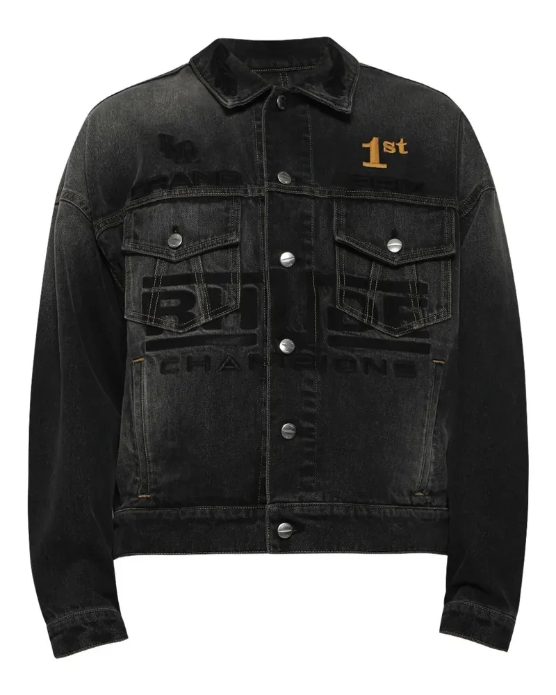 RHUDE Tire Jeansjacke - Schwarz Schwarz