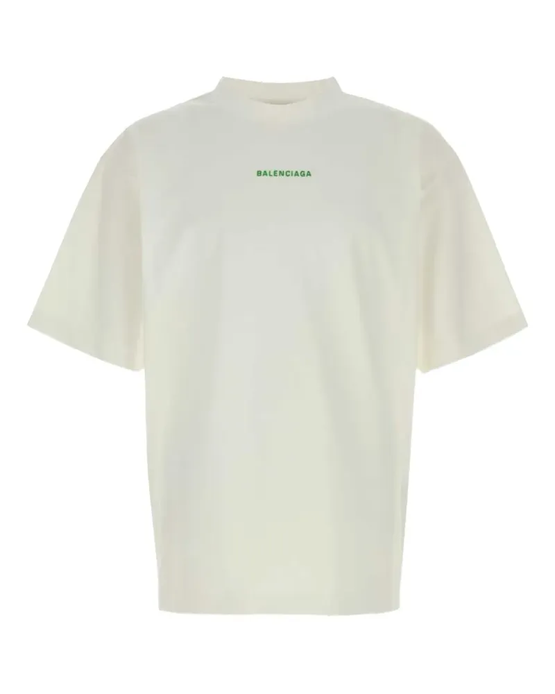 Balenciaga T-Shirt mit Logo-Print - Weiß Weiß