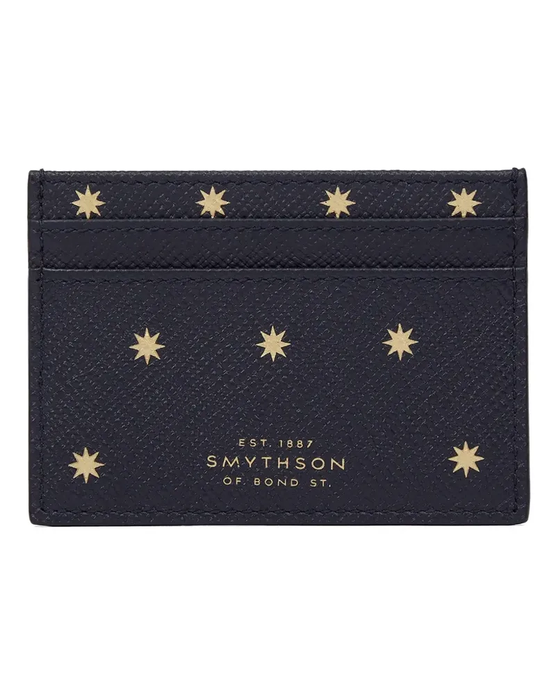 Smythson Panama Stars Kartenetui - Blau Blau