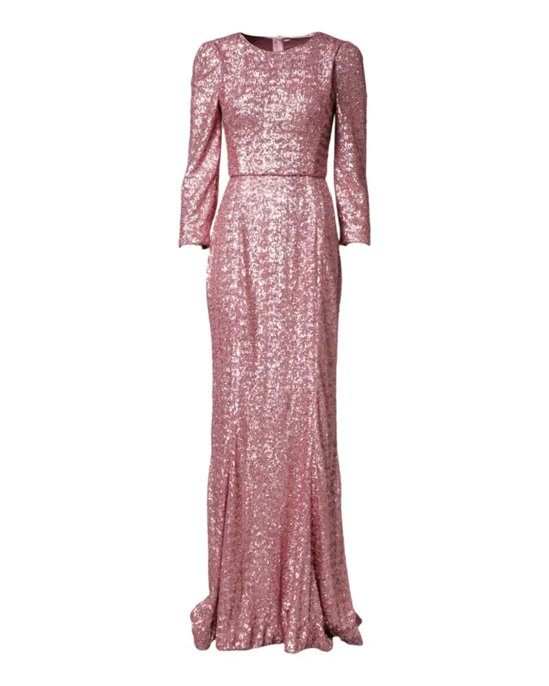 Dolce & Gabbana Abendkleid mit Pailletten - Rosa Rosa