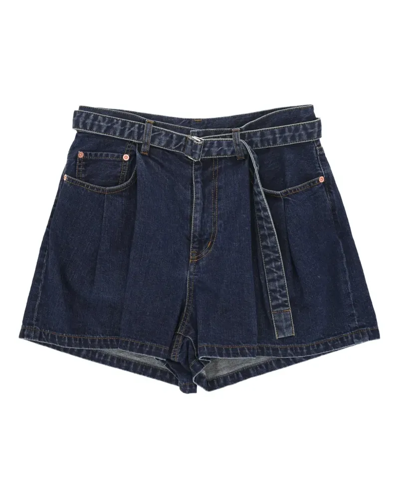 Sacai Bundfaltenshorts mit Gürtel - Blau Blau