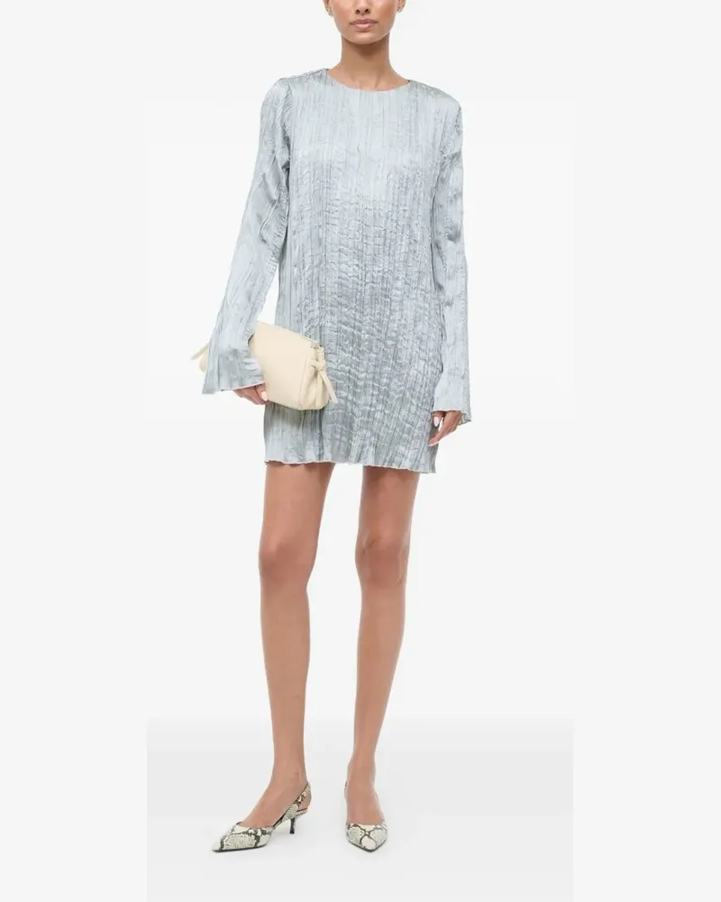 STAUD Kona textured mini dress - Silber Silber