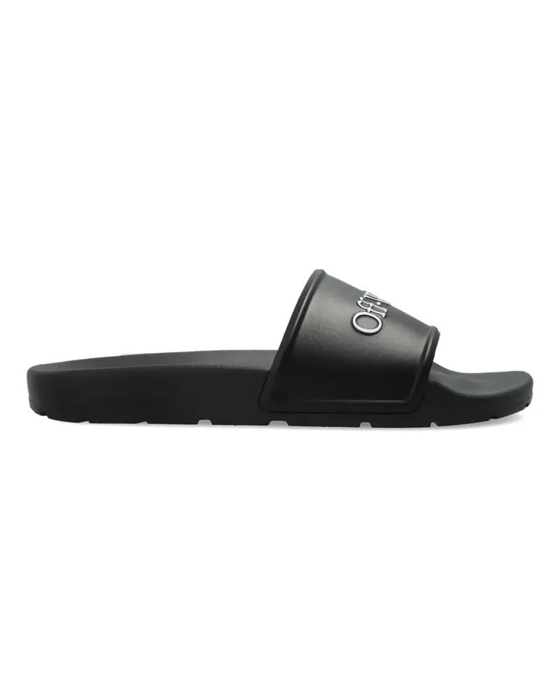 OFF-WHITE Bookish logo slides - Schwarz Schwarz