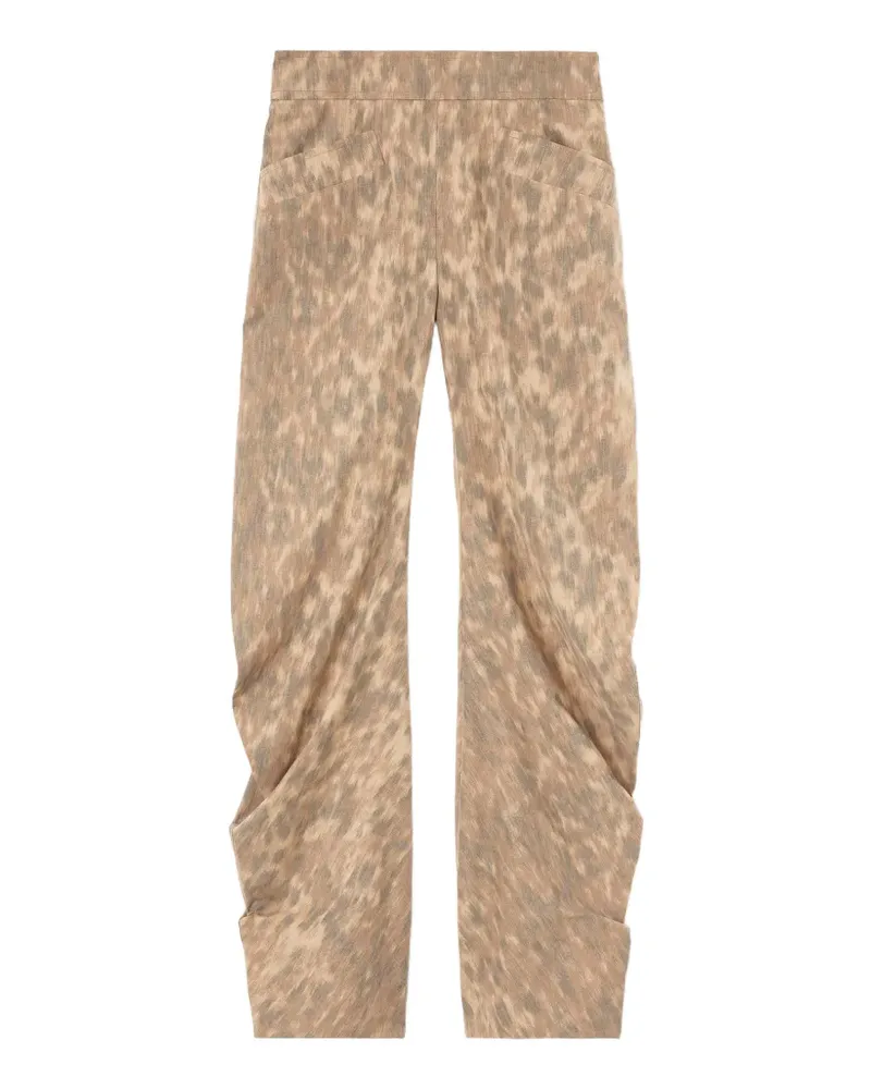 Ganni printed trousers - Nude Nude