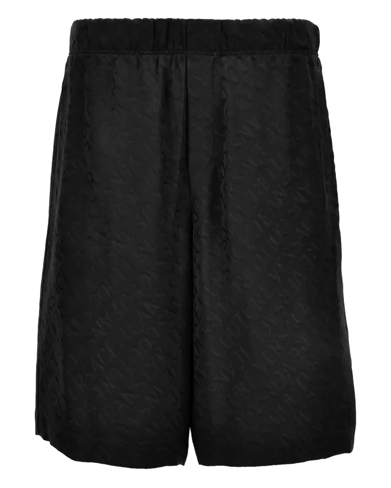 Versace Jeans Shorts mit Logo-Muster und elastischem Bund - Schwarz Schwarz