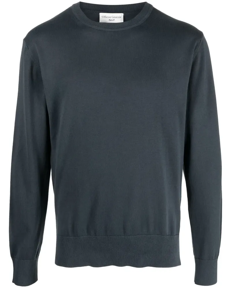 Officine Generale Strickpullover mit rundem Ausschnitt - Grau Grau
