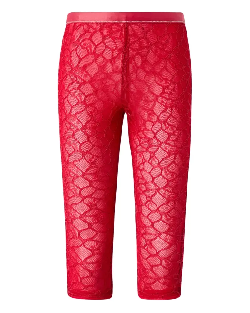 Pinko Leggings mit Schnürung - Rot Rot