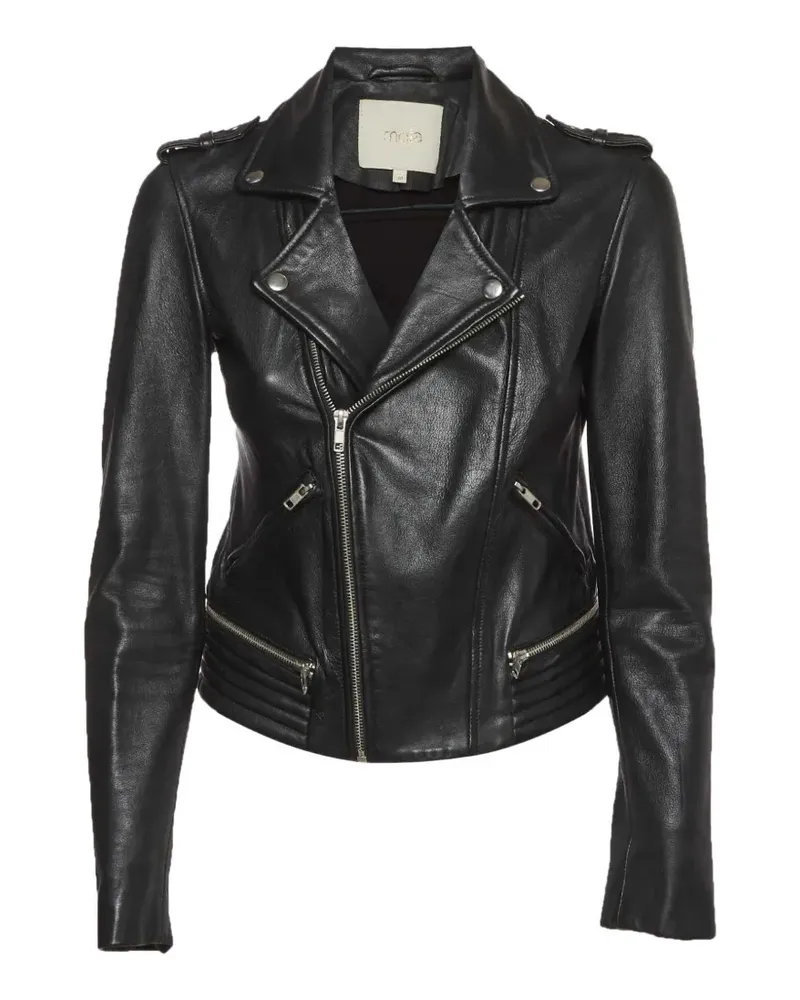 Maje Basalt biker jacket - Schwarz Schwarz