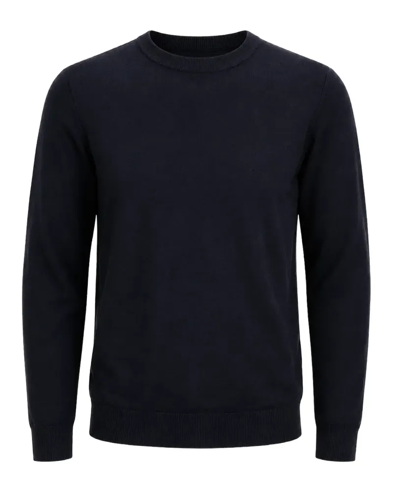 FRADI Pullover mit geripptem Besatz - Blau Blau