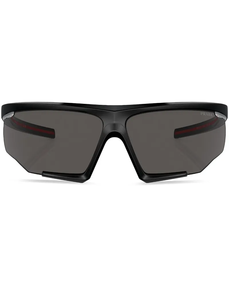 Prada Sonnenbrille mit Oversized-Gestell - Schwarz Schwarz