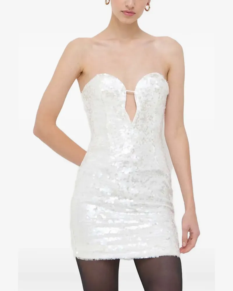 Bardot Schulterfreies Maxikleid - Weiß Weiß