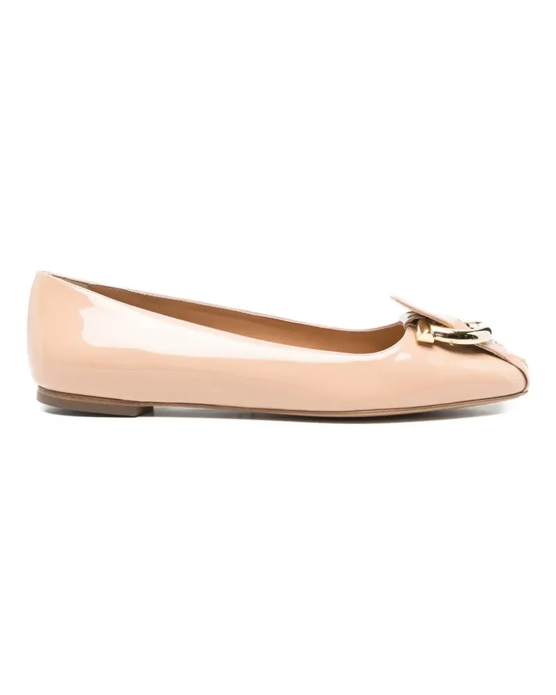Ferragamo buckle-detail ballet flats - Rosa Rosa