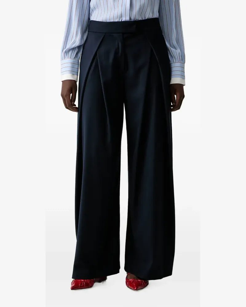 Ermanno Scervino pleated wide-leg trousers - Blau Blau