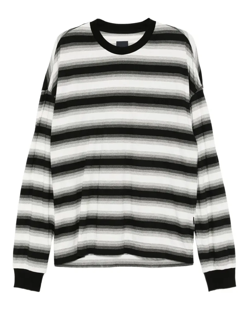JUUN.J Gestreiftes Archive T-Shirt - Schwarz Schwarz