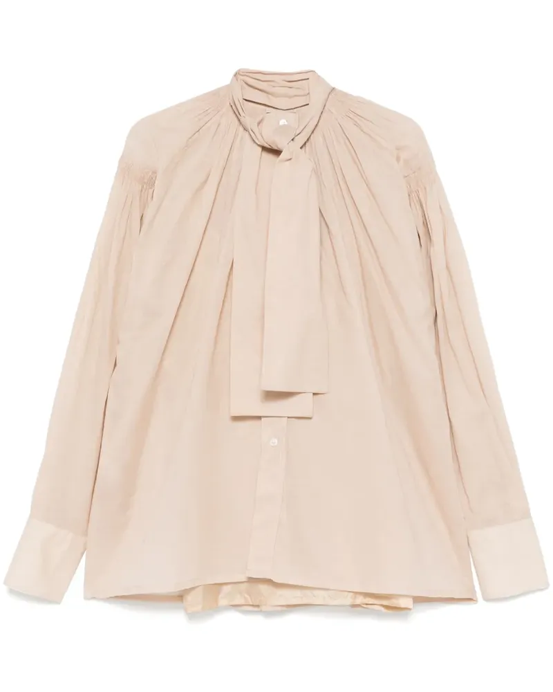 PLAN C Hemd aus Organza - Nude Nude