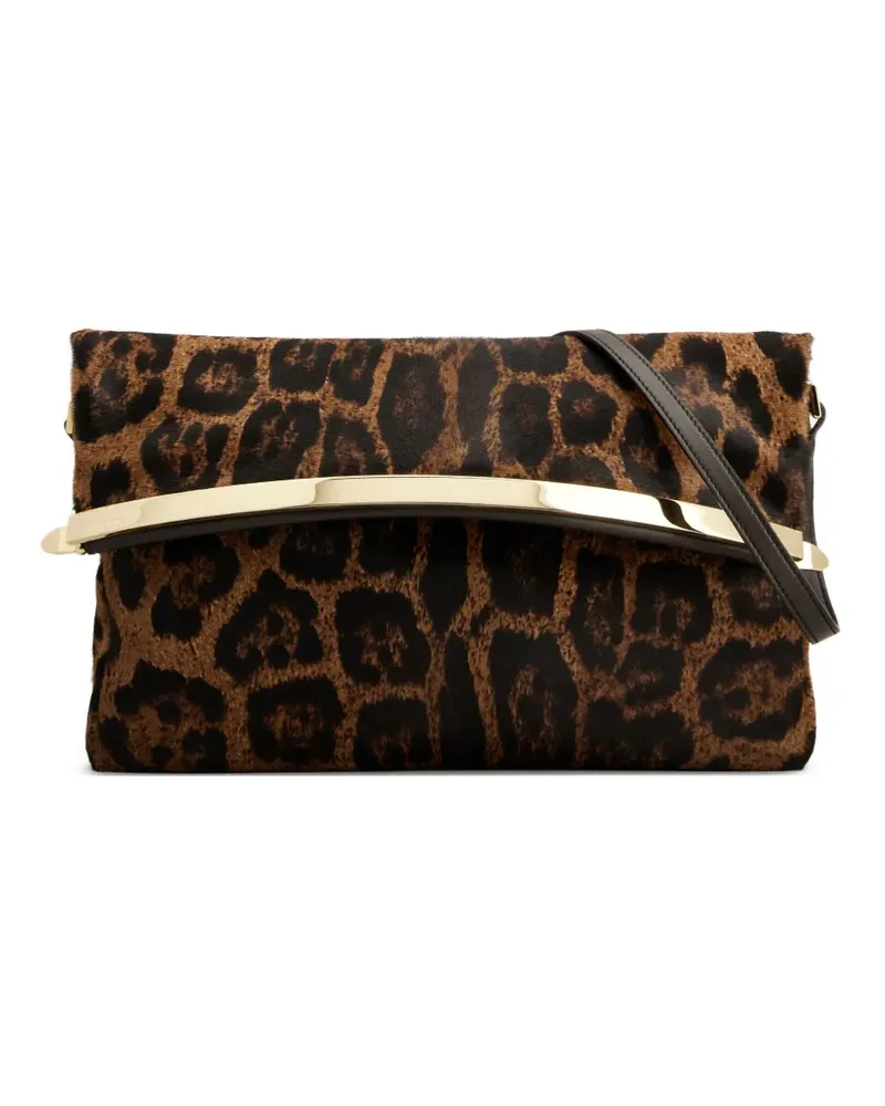 TOD'S Clutch mit Animal-Print - Braun Braun