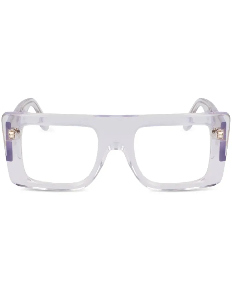 Victoria Beckham Brille mit eckigem Gestell - Weiß Weiß