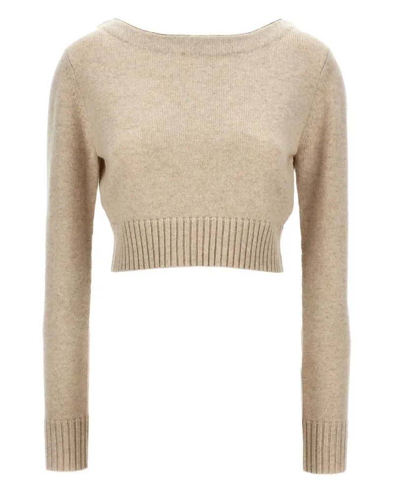 Max Mara Pullover mit U-Boot-Ausschnitt - Nude Nude