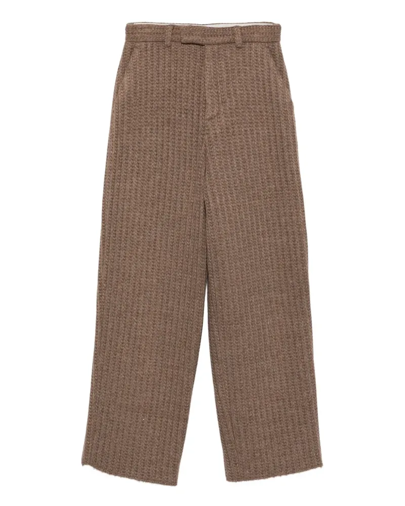 Giuseppe di Morabito Gerippte Strickhose - Braun Braun