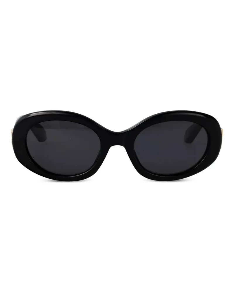 Roberto Cavalli Sonnenbrille mit ovalem Gestell - Schwarz Schwarz