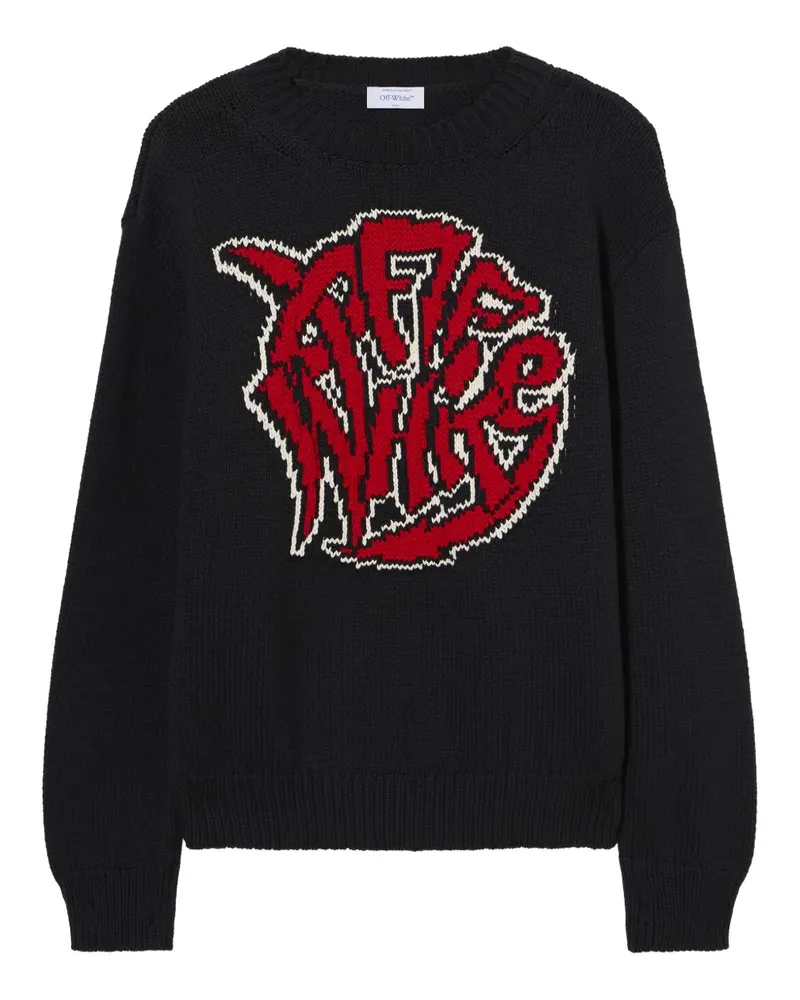 OFF-WHITE sphere-logo chunky crewneck sweater - Schwarz Schwarz