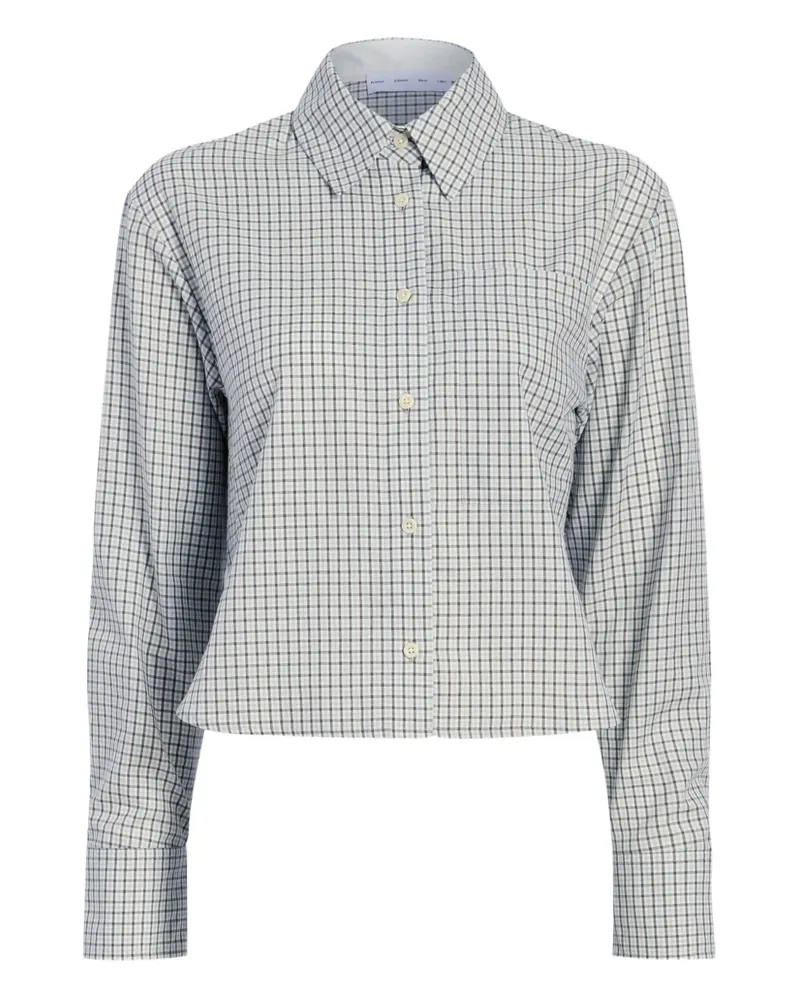 Proenza Schouler Kariertes Olive Hemd - Weiß Weiß