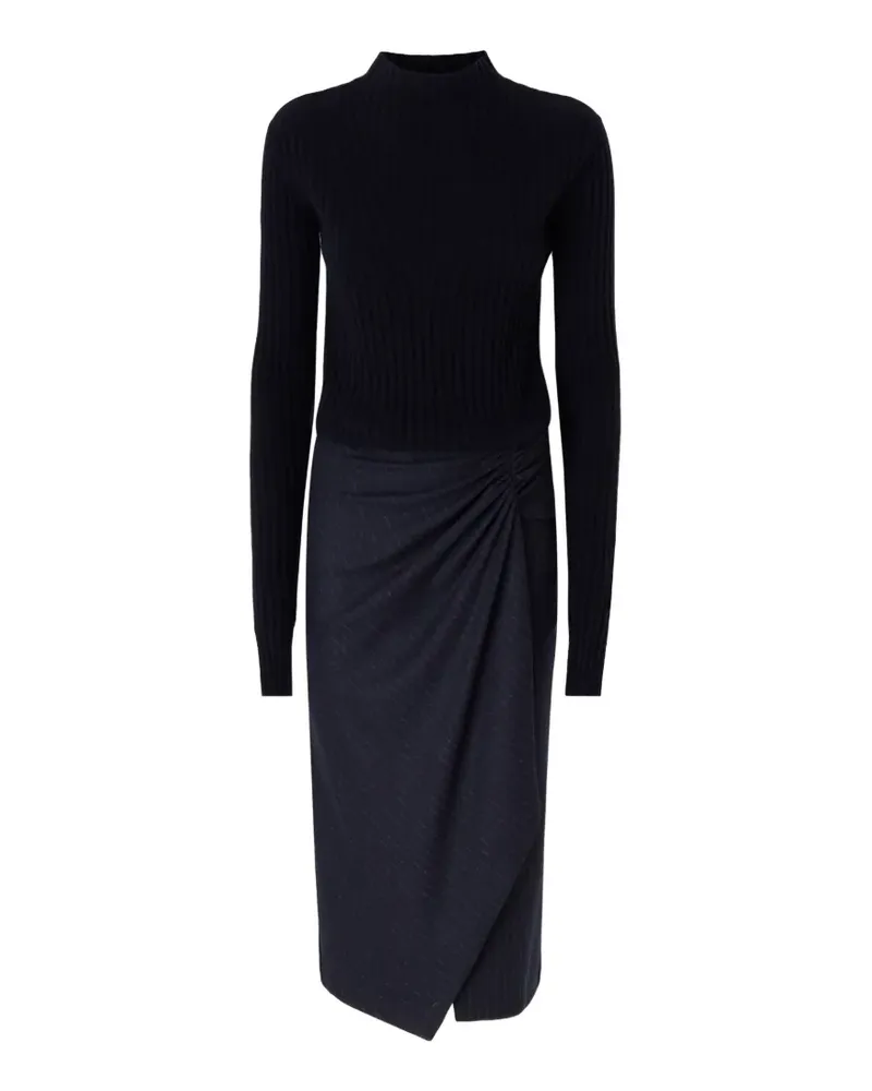 Pinko Geripptes Strickkleid mit Nadelstreifen - Blau Blau