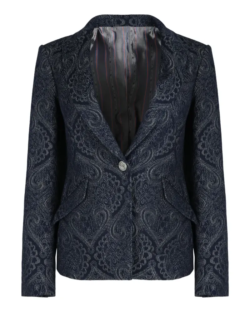 Etro Jacquard-Sakko mit Paisleymuster - Blau Blau