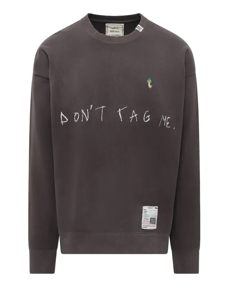 MIHARAYASUHIRO Don't Tag Me Sweatshirt mit Print - Schwarz Schwarz