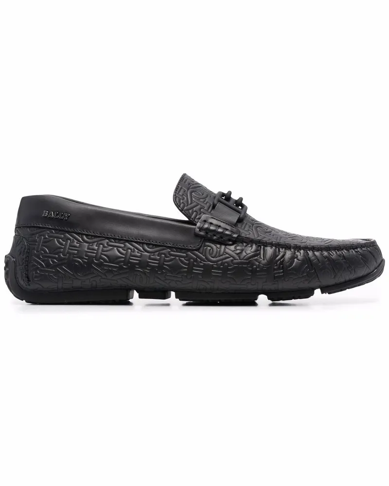 Bally Loafer mit Logo-Schild Schwarz