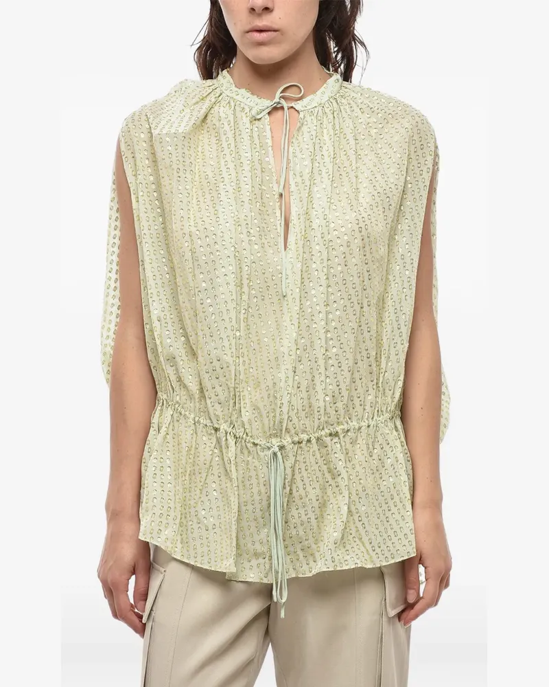 Stella McCartney lurex-detail sleeveless blouse - Grün Grün
