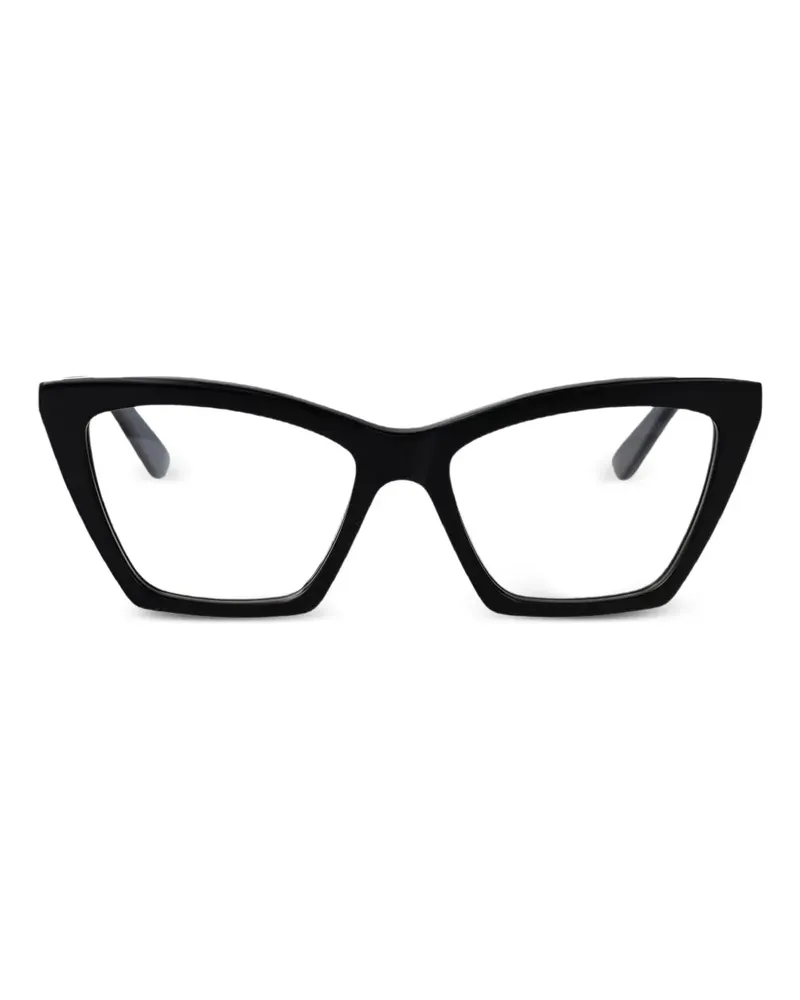 Alexander McQueen Brille mit Cat-Eye-Gestell - Schwarz Schwarz