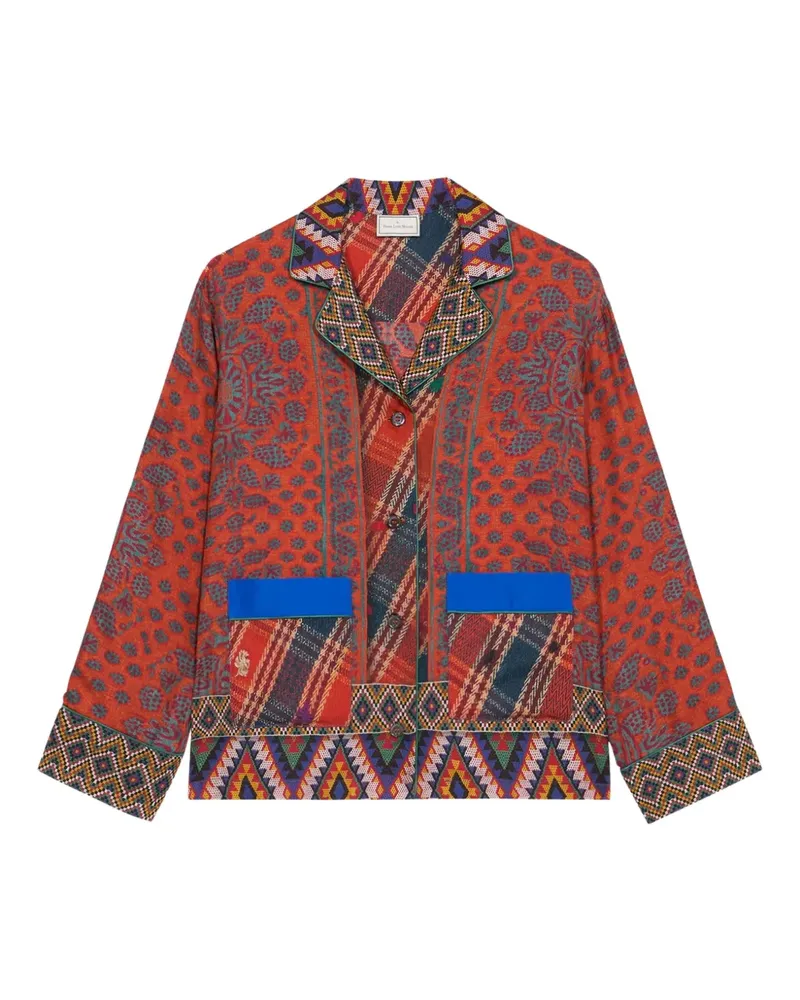 Pierre-Louis Mascia T-Shirt mit Paisley-Print - Rot Rot