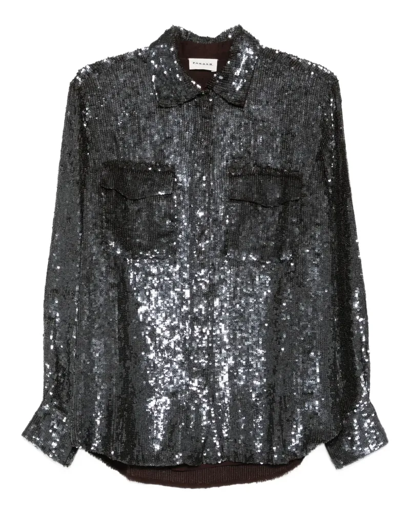 P.A.R.O.S.H. P.A.R.O H. Hemd mit Pailletten - Silber Silber