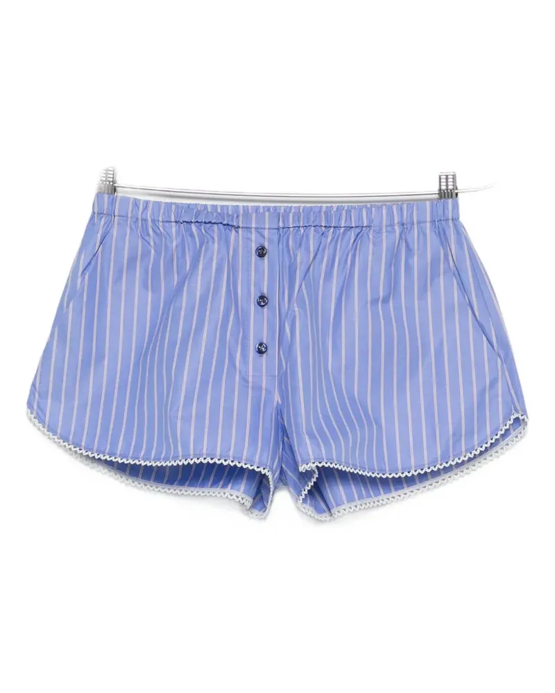 ANDAMANE Arabella striped buttoned shorts - Blau Blau