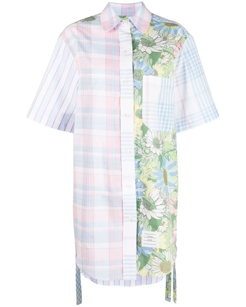Thom Browne Hemdkleid mit Blumen-Print - Rosa Rosa