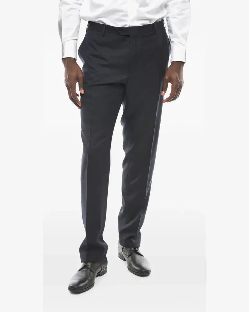 Corneliani Academy virgin wool trousers - Blau Blau