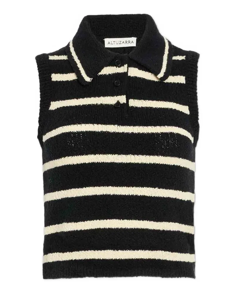 Altuzarra Elmer sleeveless striped top - Schwarz Schwarz