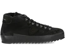 High-Top-Sneakers aus Wildleder - Schwarz