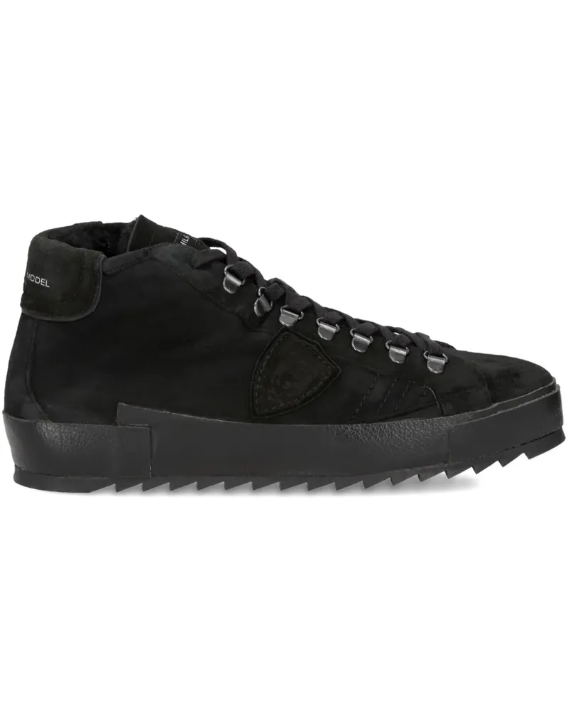 Philippe Model High-Top-Sneakers aus Wildleder - Schwarz Schwarz