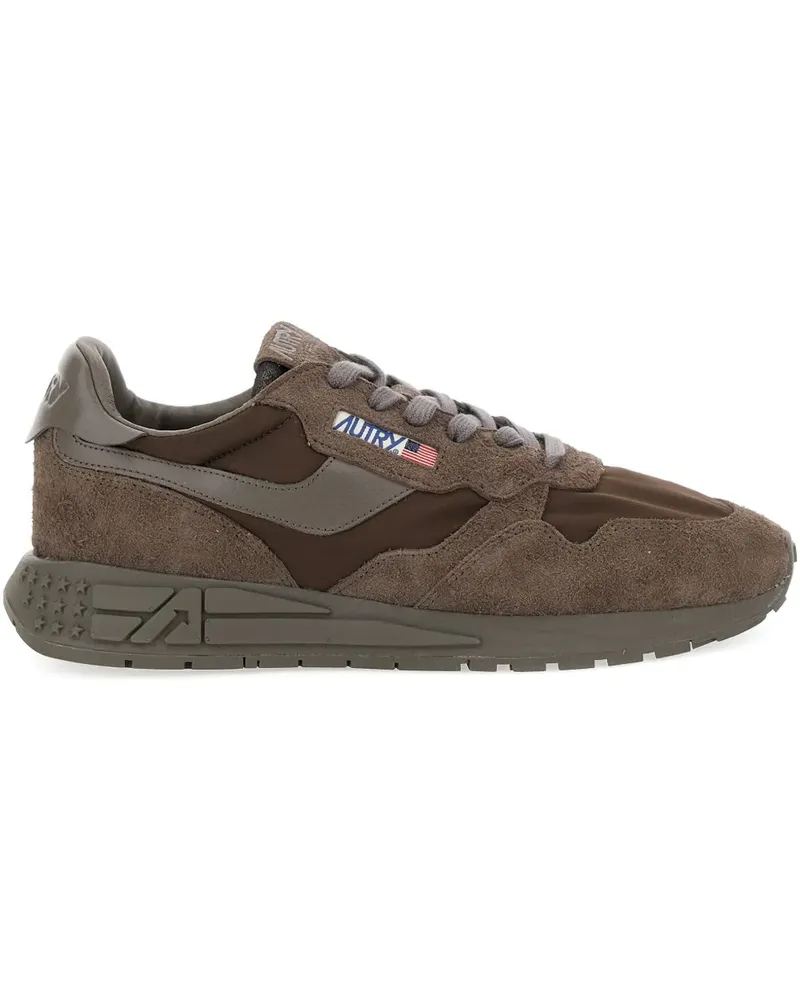 AUTRY Reelwind Wildleder-Sneakers mit Logo-Patch - Braun Braun