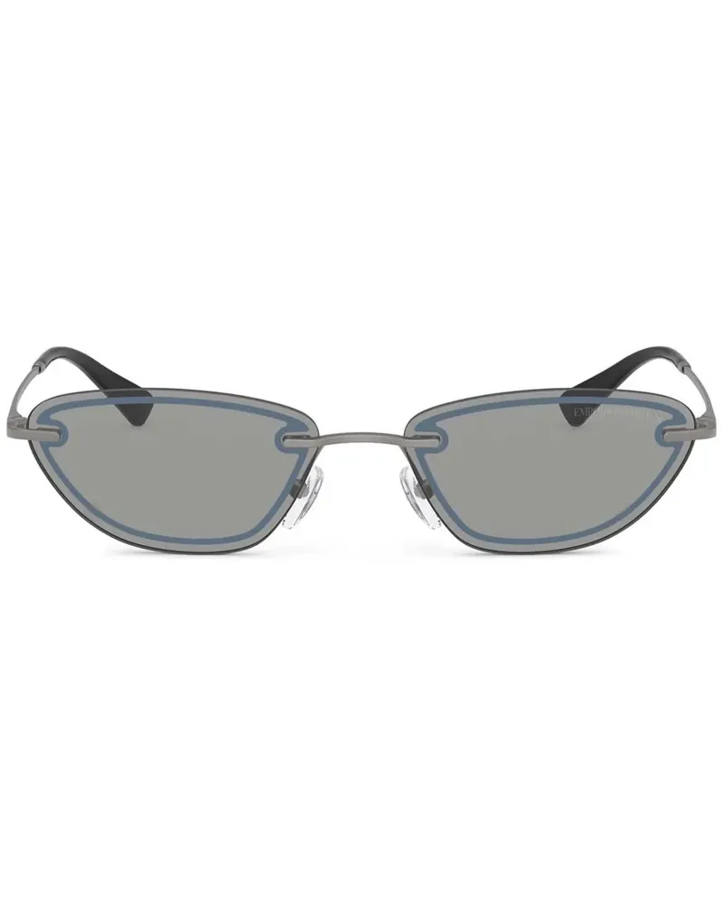 Emporio Armani Sonnenbrille mit ovalem Gestell - Grau Grau