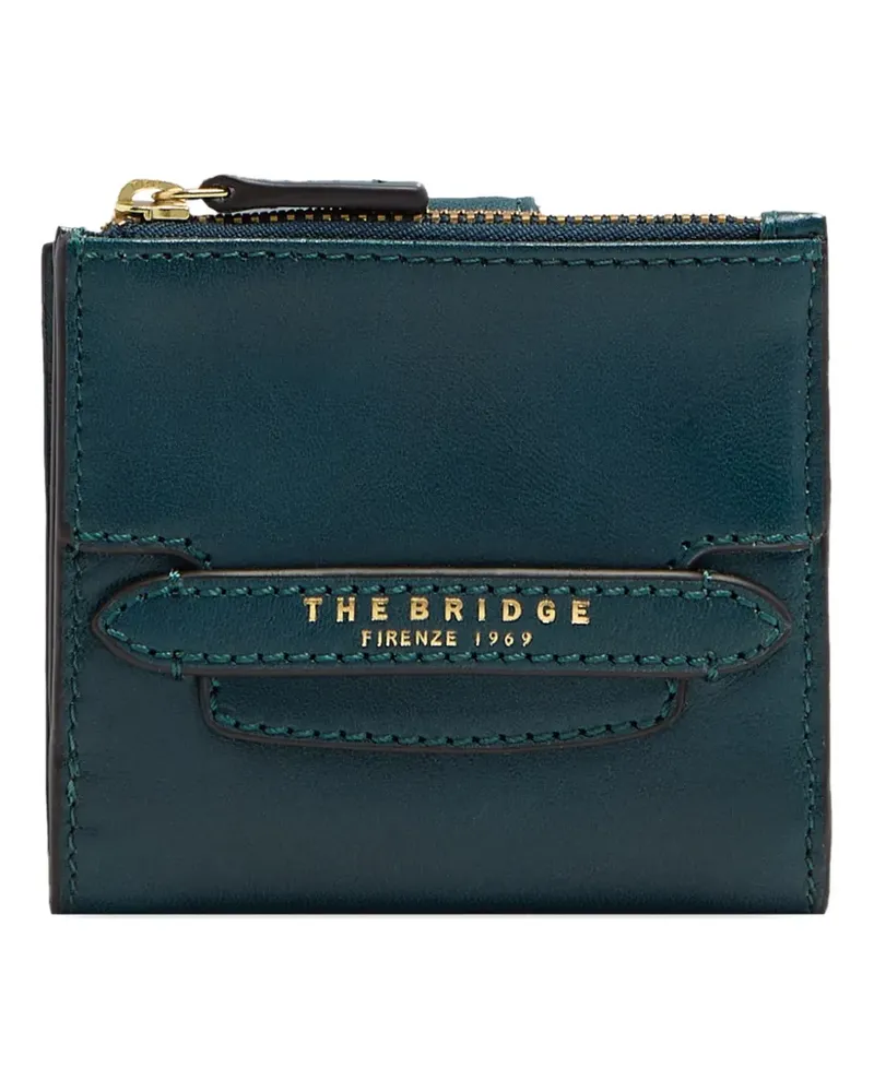 The Bridge logo-lettering leather wallet - Blau Blau