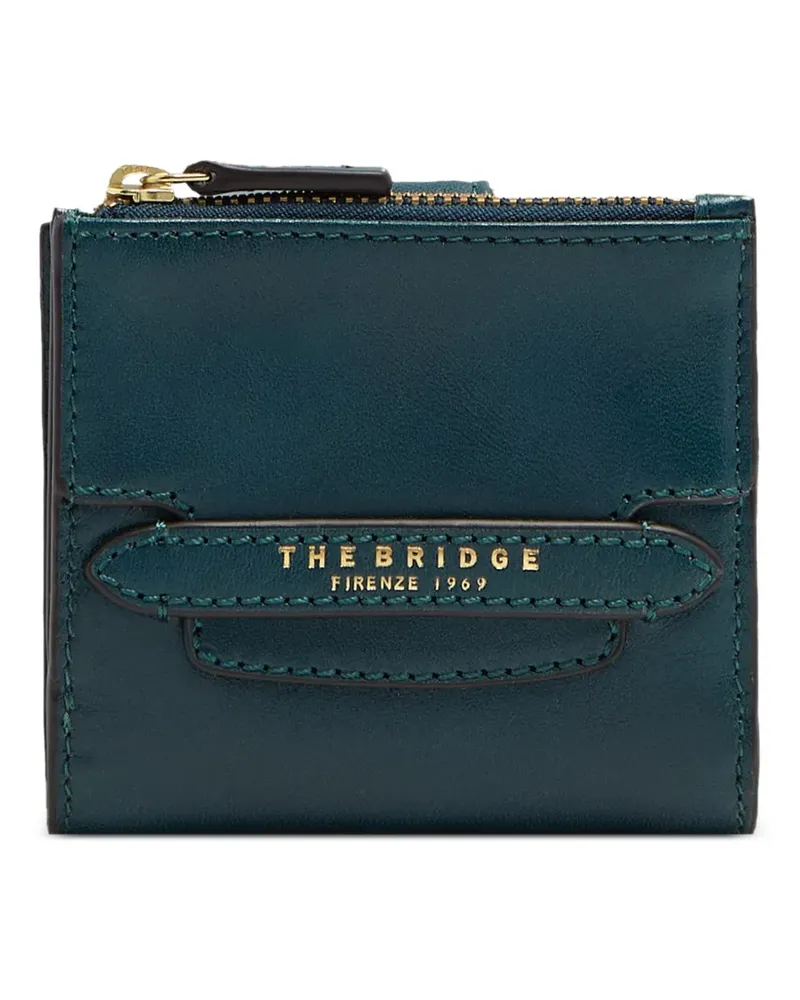 The Bridge logo-lettering leather wallet - Blau Blau